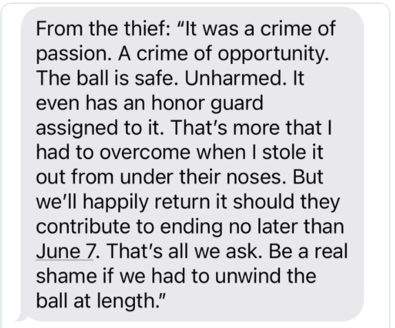 Interview with rubber band ball thief